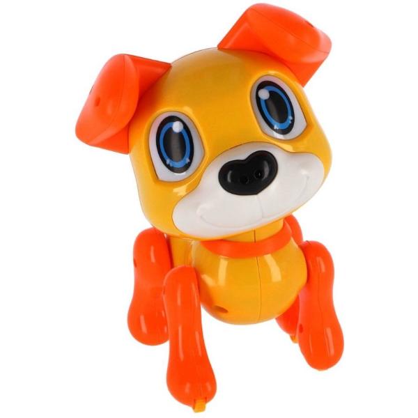 Robot Puppy Rick 20 Cm + Licht En Geluid Geel/Oranje