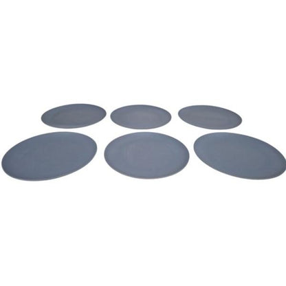 Bamboe servies blauw per 6 stuks