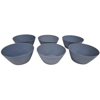 Bamboe servies blauw per 6 stuks