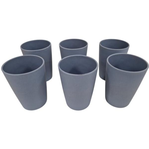 Bamboe servies blauw per 6 stuks