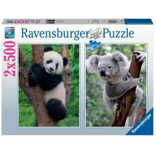 Ravensburger - Puzzel - Panda en Koala 2 x 500 stukjes