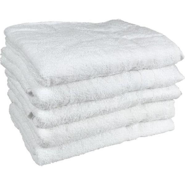 Set van 6 Badhanddoeken wit 113x72cm badstof(katoen) 400gr/m2