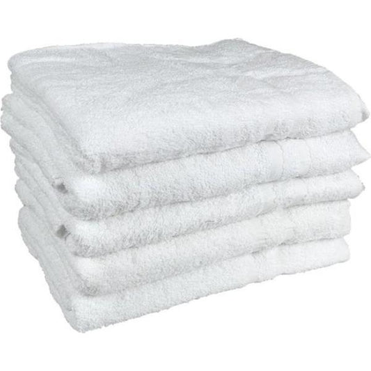 Set van 6 Badhanddoeken wit 113x72cm badstof(katoen) 400gr/m2