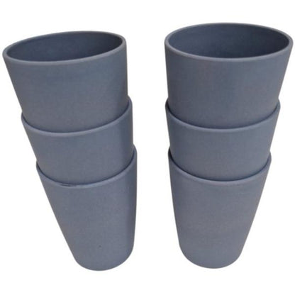 Bamboe servies blauw per 6 stuks