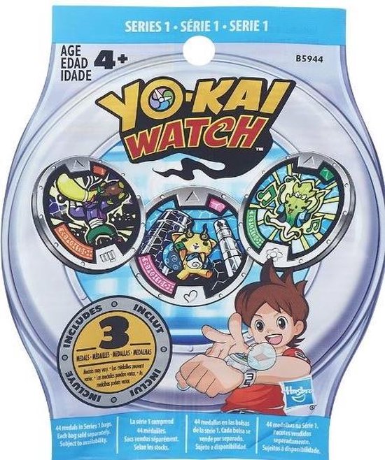 3x Yo-Kai Watch Medals Blind Bag (Serie 1) verrassingszakje met drie medailles