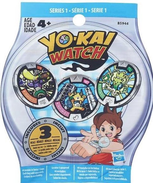 3x Yo-Kai Watch Medals Blind Bag (Serie 1) verrassingszakje met drie medailles
