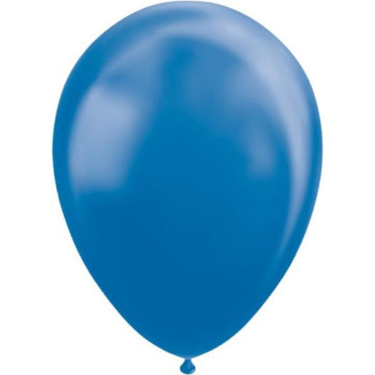 100 blauwe metallic ballonnen 12 inch - 30 cm