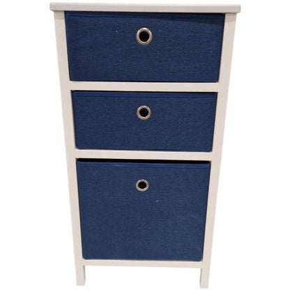 Potimarron paris opbergkast met 3 stoffen lades Ladekast Blauw